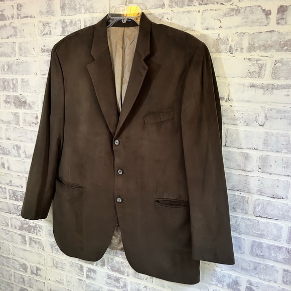 Ralph Lauren Men's Classic Fit Faux Suede Sport Coat Green Size 46R